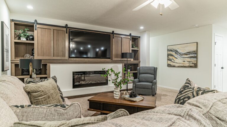 Interior of a modern tiny home.